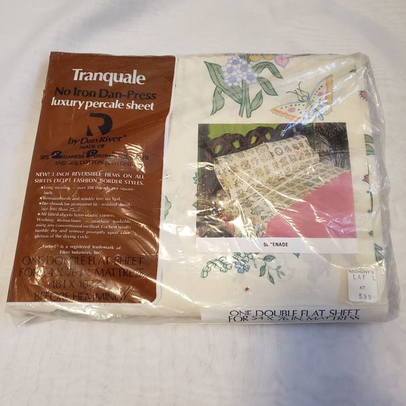 Vintage Dan River Sheet Set, Serenade Pattern - Picture 5 of 10